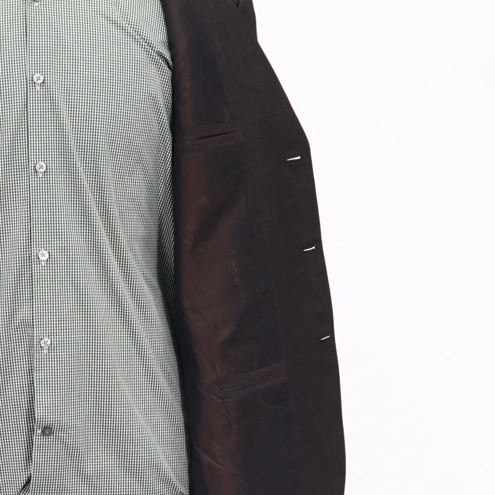 Brioni 44L Brown Solid 3-Button Sport Coat Blazer Jacket T143